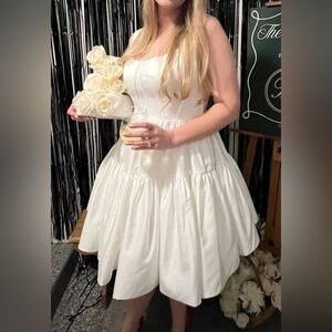 White satin Vow’d Dress Size 12